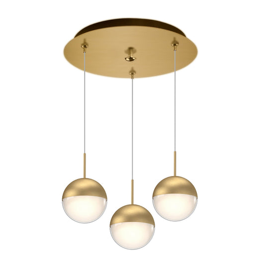 Pluto Multi-Light Pendant in Brushed Gold Finish | Kuzco Lighting