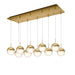 Pluto Multi-Light Pendant in Brushed Gold Finish | Kuzco Lighting