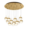 Load image into Gallery viewer, Pluto Multi-Light Pendant in Brushed Gold Finish | Kuzco Lighting
