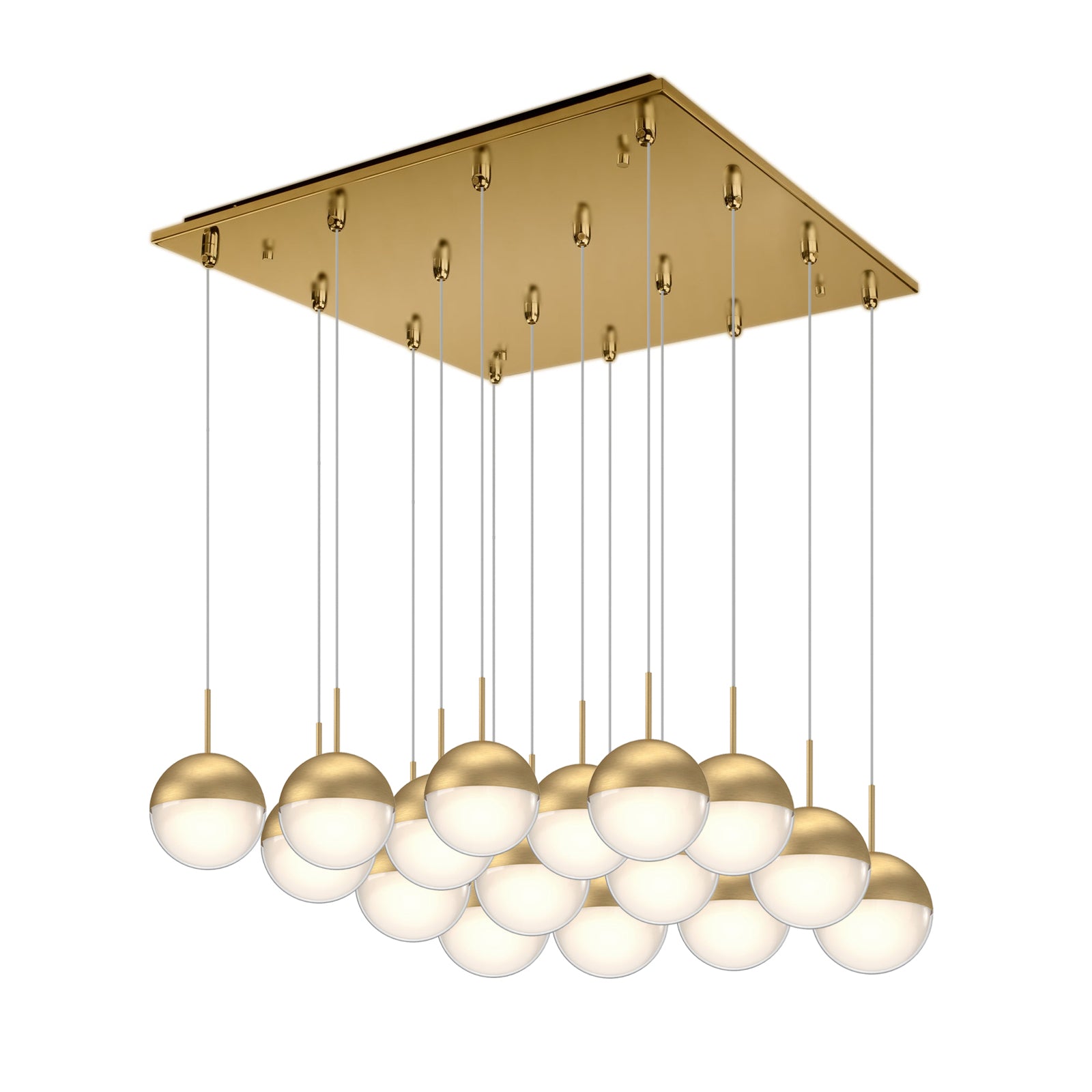 Pluto Multi-Light Pendant in Brushed Gold Finish | Kuzco Lighting