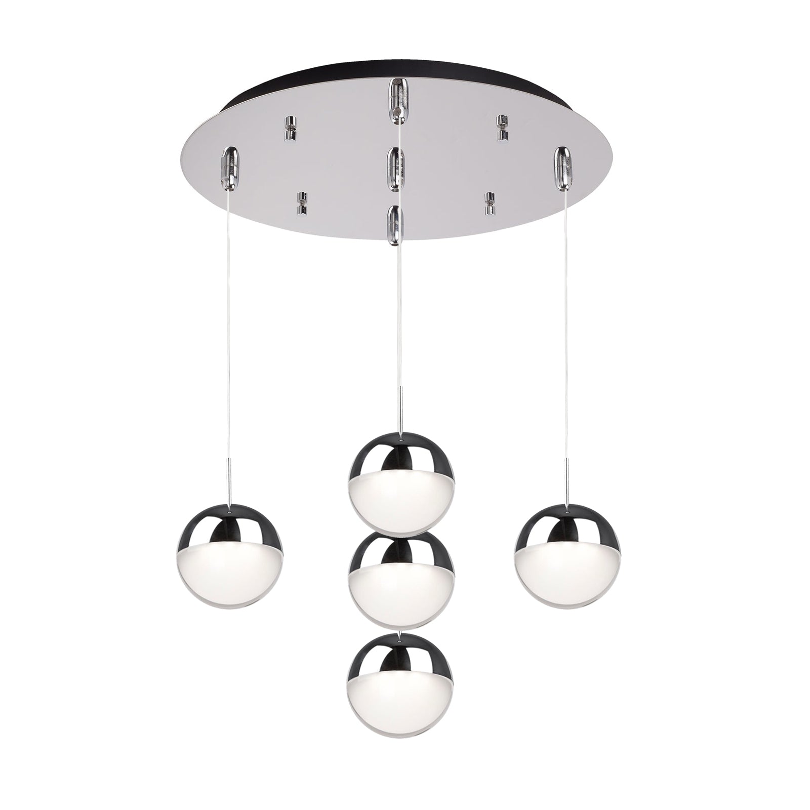 Pluto Multi-Light Pendant in Chrome Finish | Kuzco Lighting