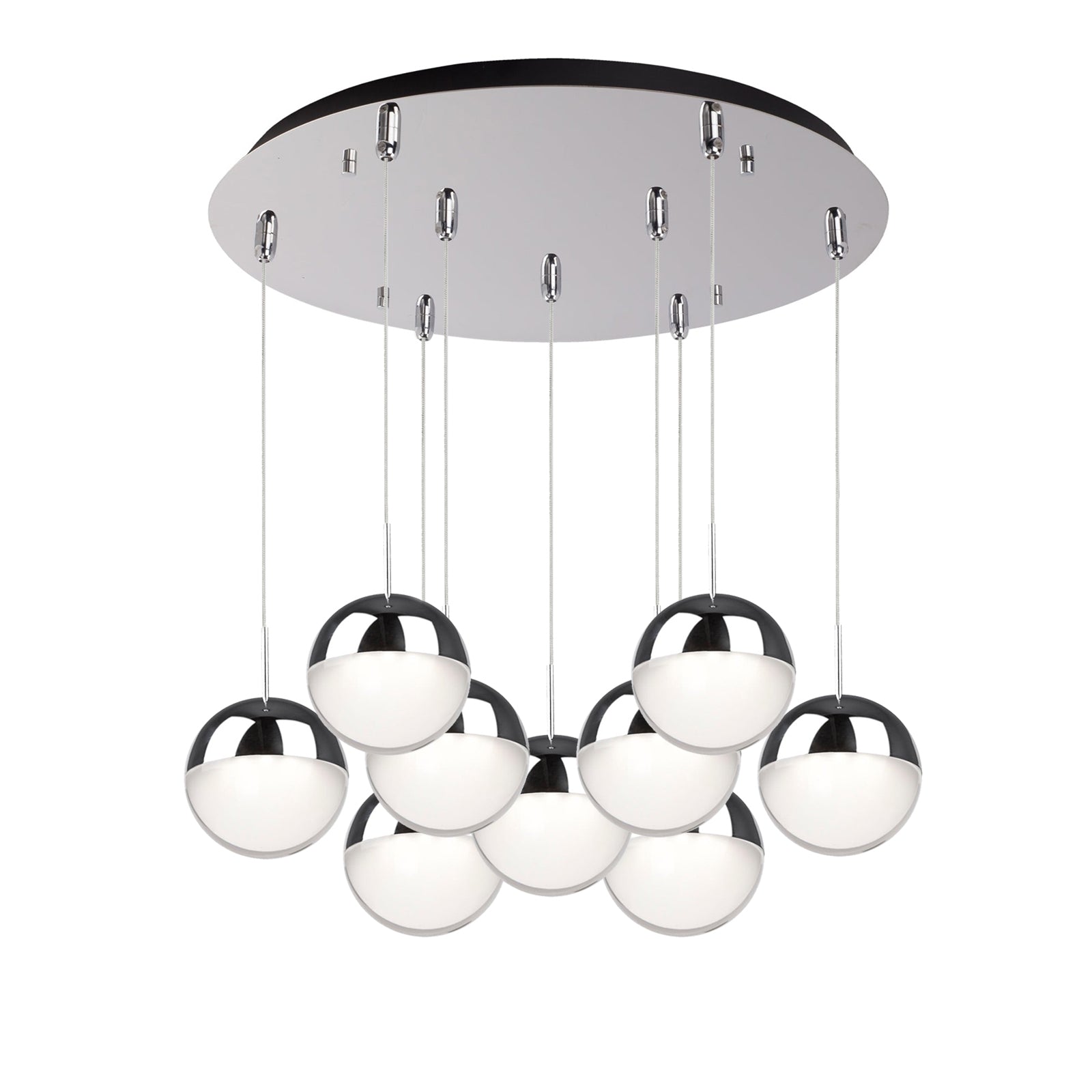 Pluto Multi-Light Pendant in Chrome Finish | Kuzco Lighting