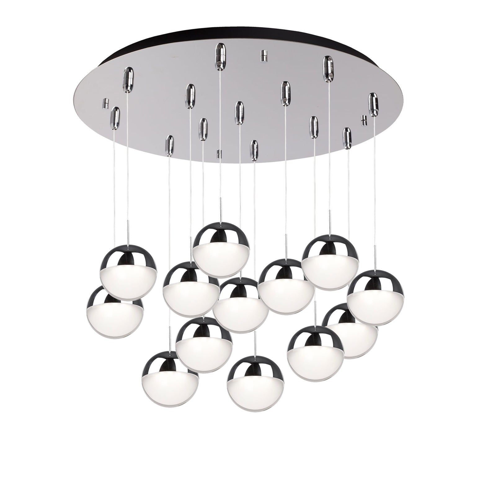 Pluto Multi-Light Pendant in Chrome Finish | Kuzco Lighting