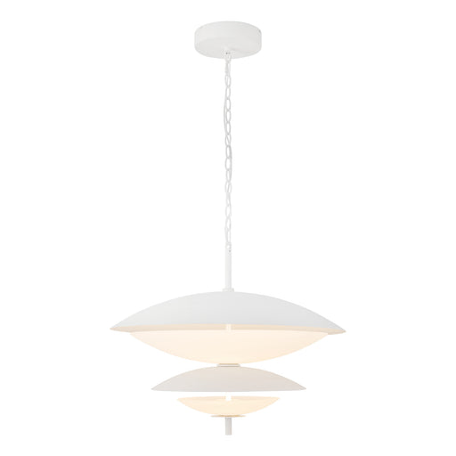Prescott 24-in Antique White Dimmable LED Chandelier with Opal Matte Glass