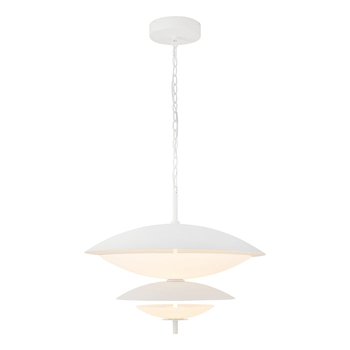 Prescott 24-in Antique White Dimmable LED Chandelier with Opal Matte Glass