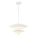 Prescott 24-in Antique White Dimmable LED Chandelier with Opal Matte Glass