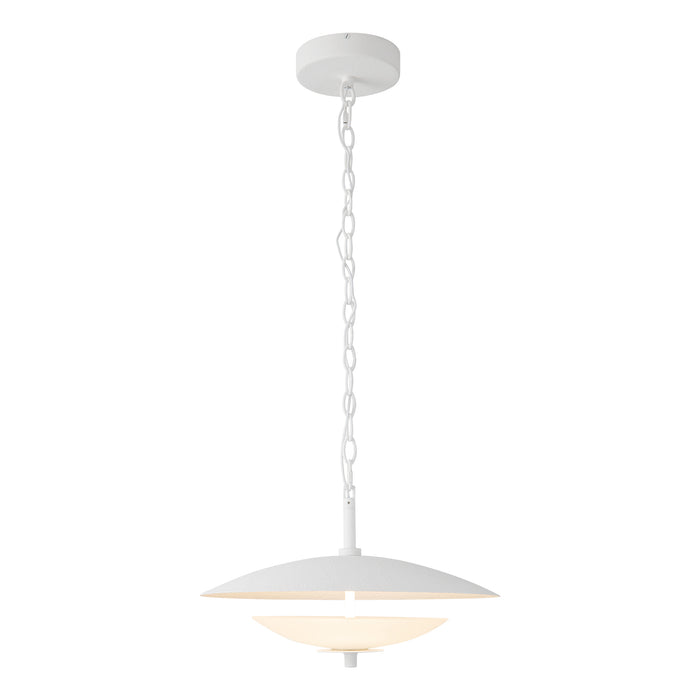 Prescott 16-in Antique White Dimmable LED Pendant with Opal Matte Glass