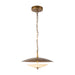 Prescott 16-in Vintage Brass Dimmable LED Pendant with Opal Matte Glass
