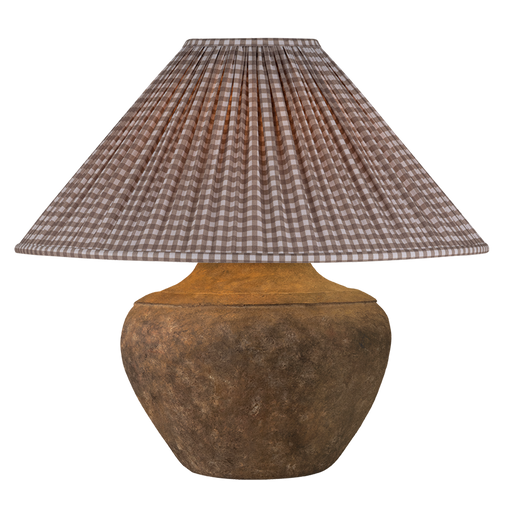 Calabria Table Lamp With Gingham Brown Shade by Troy Lighting by PTL1010-P303