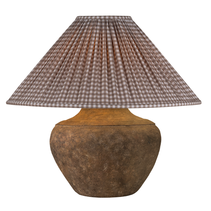 Calabria Table Lamp With Gingham Brown Shade by Troy Lighting by PTL1010-P303