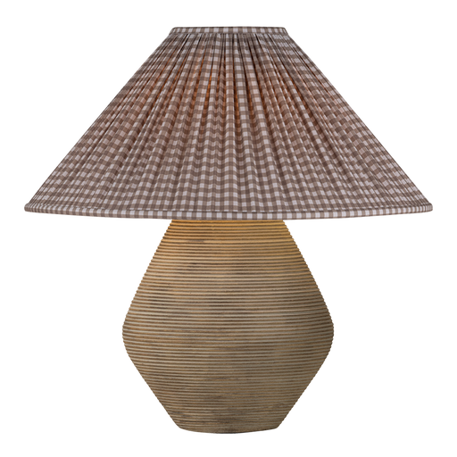 Calabria Table Lamp With Gingham Brown Shade by Troy Lighting by PTL1011-P303