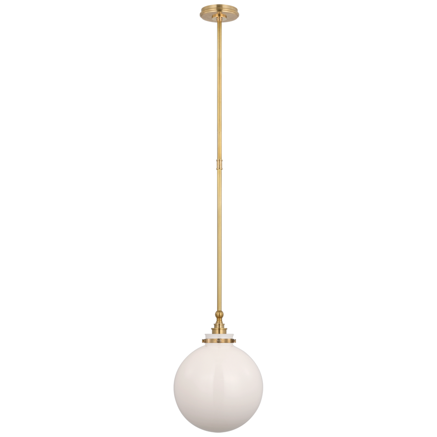 Parkington 10" Globe Pendant Brass Finish