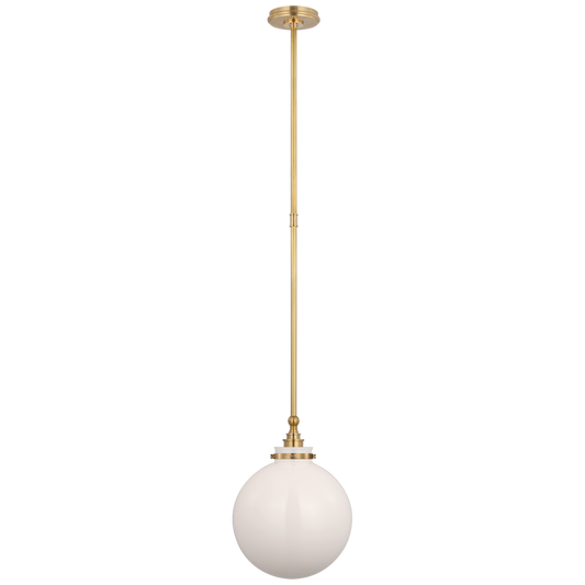 Parkington 10" Globe Pendant Brass Finish