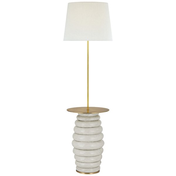 Phoebe Tray Table Floor Lamp white