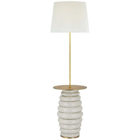 Phoebe Tray Table Floor Lamp white