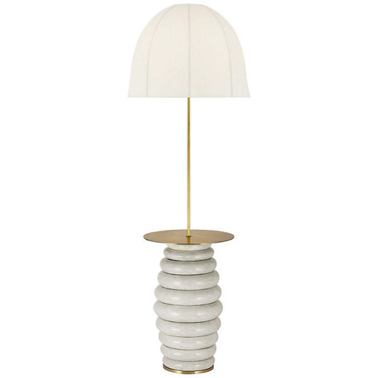 Phoebe Tray Table Floor Lamp white