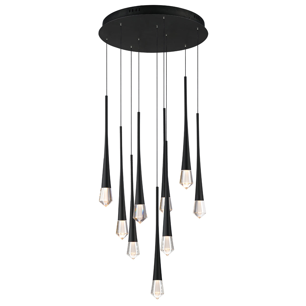 Pierce LED 9 Light Pendant - Black