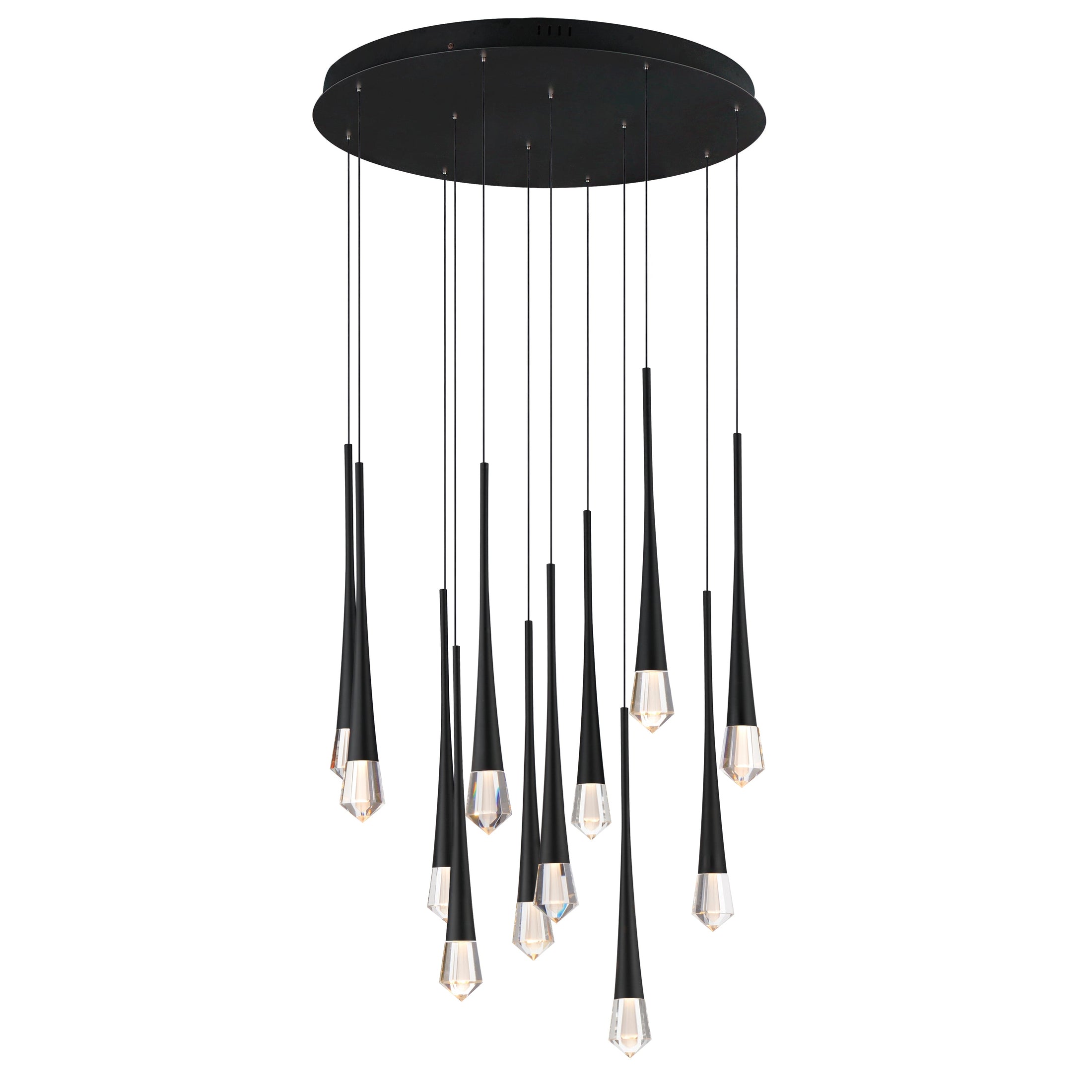 Pierce LED 12 Light Pendant - Black