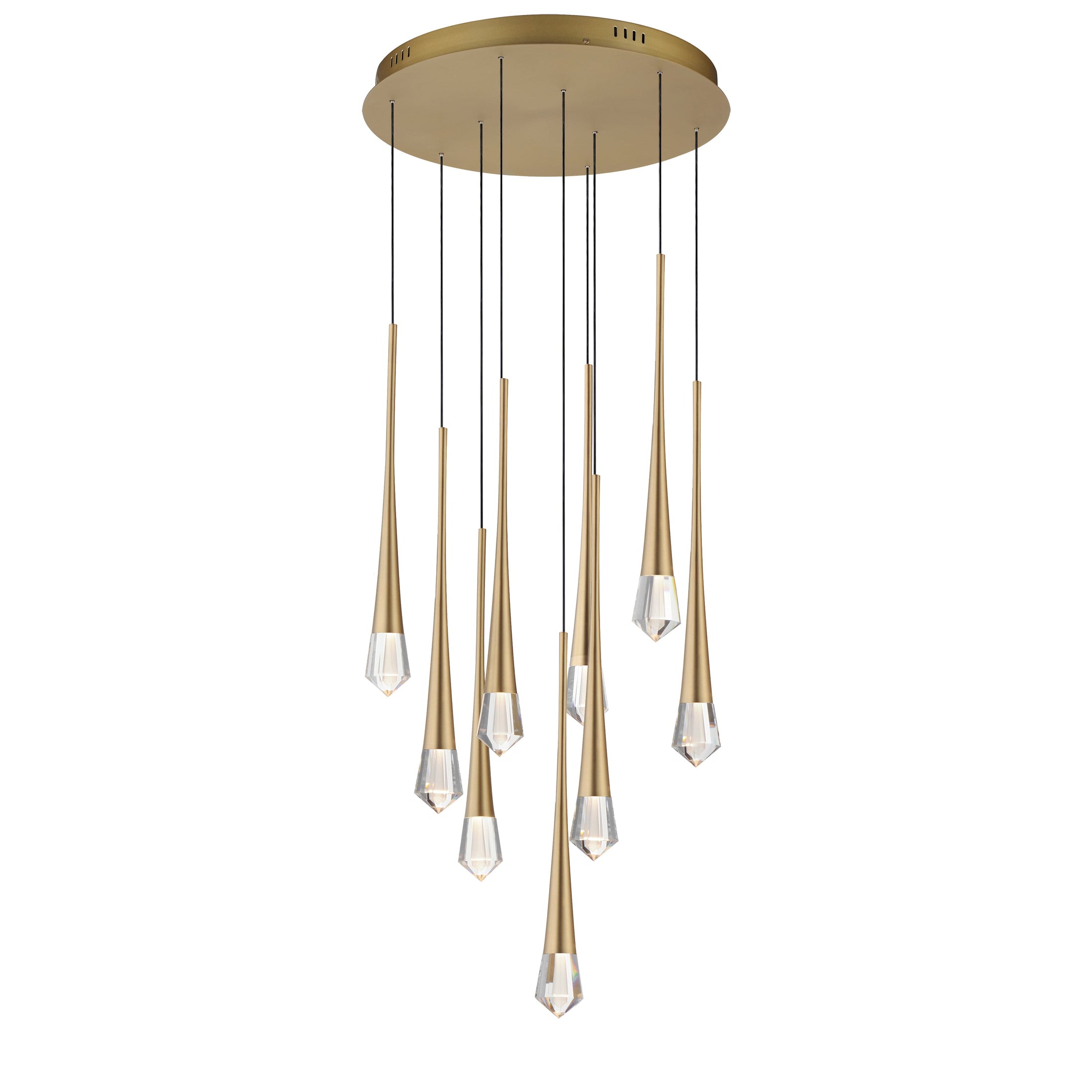 Pierce LED 9 Light Pendant - Gold