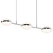 Pillows LED Linear Suspension - Polished Chrome