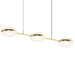 Pillows LED Linear Suspension - Brass