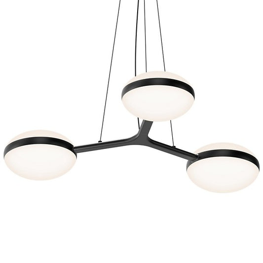 Pillows Triple LED Pendant - Satin Black