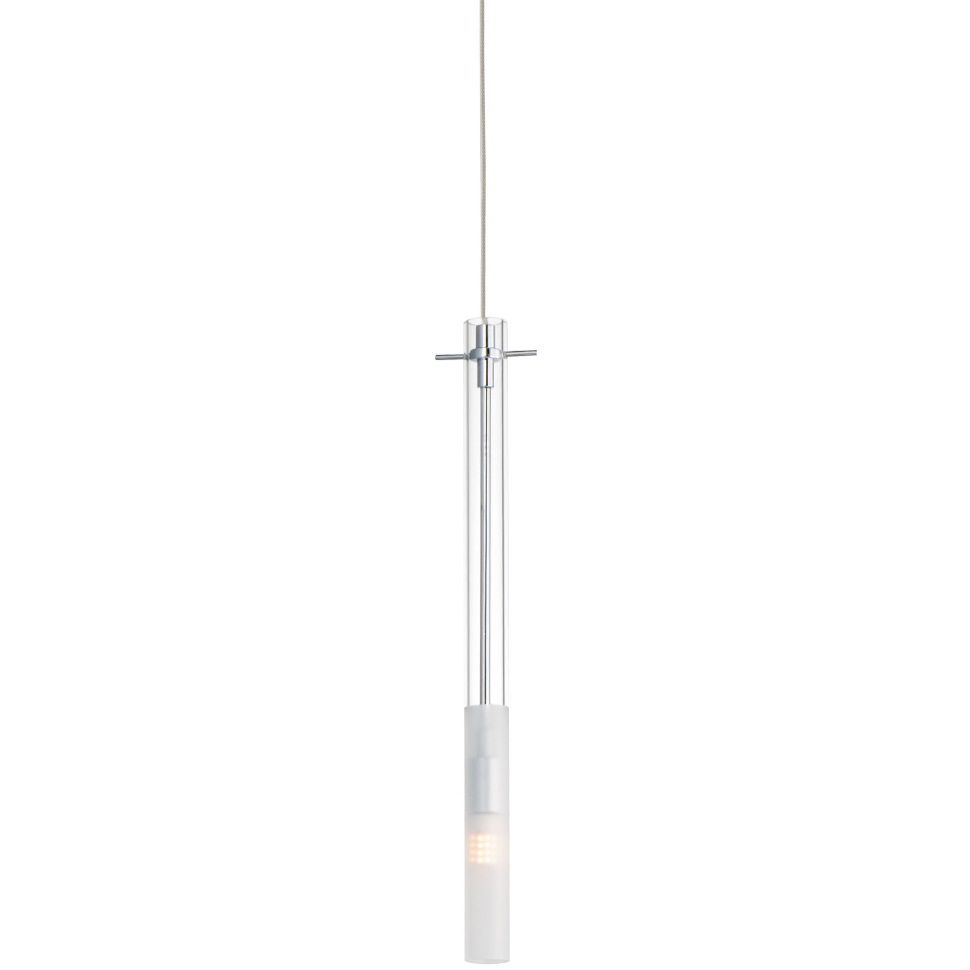 Pipette Single Pendant - Polished Chrome