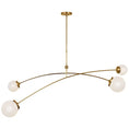 Load image into Gallery viewer, Prescott Linear Suspension Brass/White Glass
