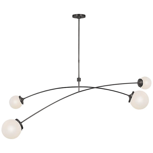 Prescott Linear Suspension Bronze/White Glass