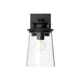 Quincy 6-in Clear Bubble Glass/Textured Black 1 Light Exterior Wall Sconce by Alora Lighting | EW533006BKCB | Alora Lighting