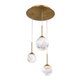 Load image into Gallery viewer, Quest LED Multi-Light Pendant Aged Brass 3 Light
