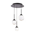 Load image into Gallery viewer, Quest LED Multi-Light Pendant Black 3 Light
