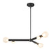 Reese 41-in Urban Bronze Dimmable LED Chandelier with Opal Glass