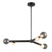 Reese 41-in Urban Bronze Dimmable LED Chandelier with Smoked Glass