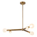 Reese 41-in Vintage Brass Dimmable LED Chandelier with Opal Glass