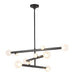 Reese 48-in Urban Bronze Dimmable LED Chandelier with Opal Glass