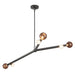 Reese 53-in Urban Bronze Dimmable LED Chandelier with Amber Glass