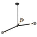 Reese 53-in Urban Bronze Dimmable LED Chandelier with Smoked Glass