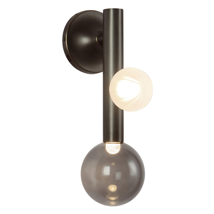 Reese 14-in Urban Bronze Dimmable LED Wall Sconce with Smoked Glass