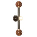 Reese 23-in Urban Bronze Dimmable LED Vanity Light with Amber Glass