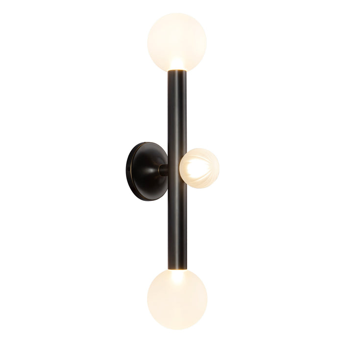 Reese 23-in Urban Bronze Dimmable LED Vanity Light with Opal Glass