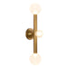 Reese 23-in Vintage Brass Dimmable LED Vanity Light with Opal Glass