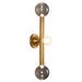 Reese 23-in Vintage Brass Dimmable LED Vanity Light with Smoked Glass