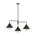Load image into Gallery viewer, Remy 38-in Matte Black/Opal Glass 3 Lights Chandelier by Alora Lighting | CH485245MBOP | Alora Lighting
