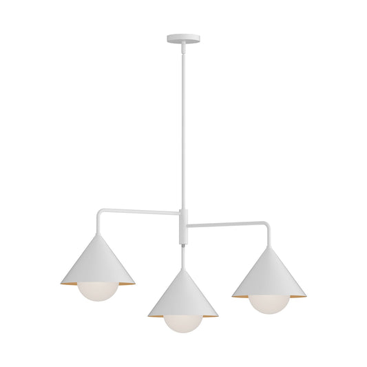 Remy 38-in White/Opal Glass 3 Lights Chandelier by Alora Lighting | CH485245WHOP | Alora Lighting
