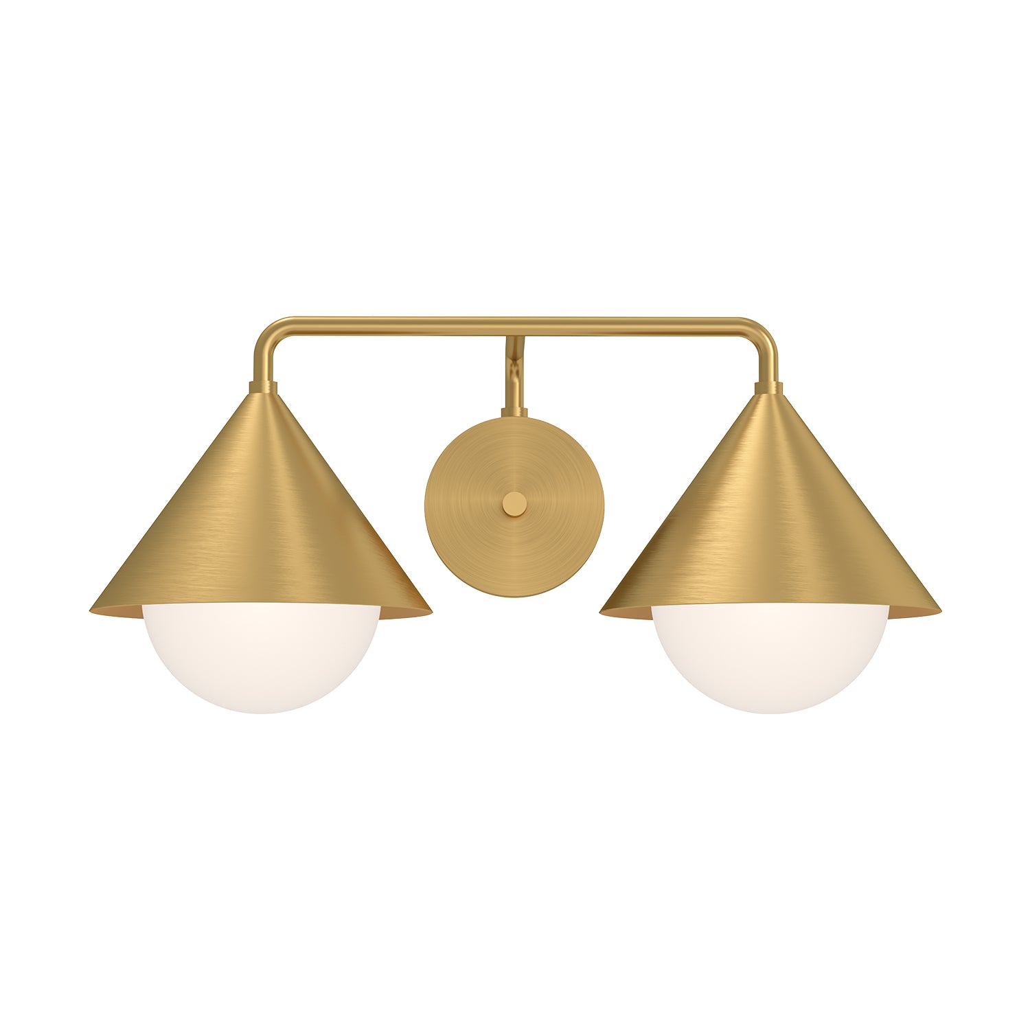 Remy 21-in Brushed Gold/Opal Glass 2 Lights Vanity by Alora Lighting | VL485221BGOP | Alora Lighting