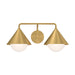 Remy 21-in Brushed Gold/Opal Glass 2 Lights Vanity by Alora Lighting | VL485221BGOP | Alora Lighting