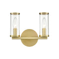 Load image into Gallery viewer, Revolve Clear Glass/Natural Brass 2 Lights Wall/Vanity by Alora Lighting | WV309022NBCG | Alora Lighting
