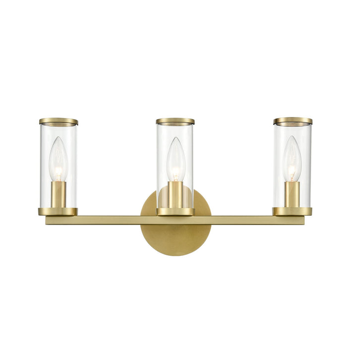 Revolve Clear Glass/Natural Brass 3 Lights Wall/Vanity by Alora Lighting | WV309033NBCG | Alora Lighting