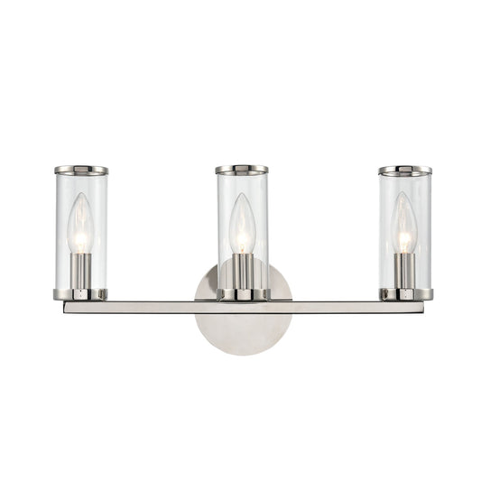 Revolve Clear Glass/Polished Nickel 3 Lights Wall/Vanity by Alora Lighting | WV309033PNCG | Alora Lighting